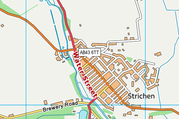 AB43 6TT map - OS VectorMap District (Ordnance Survey)