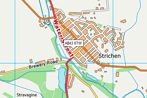 AB43 6TW map - OS VectorMap District (Ordnance Survey)