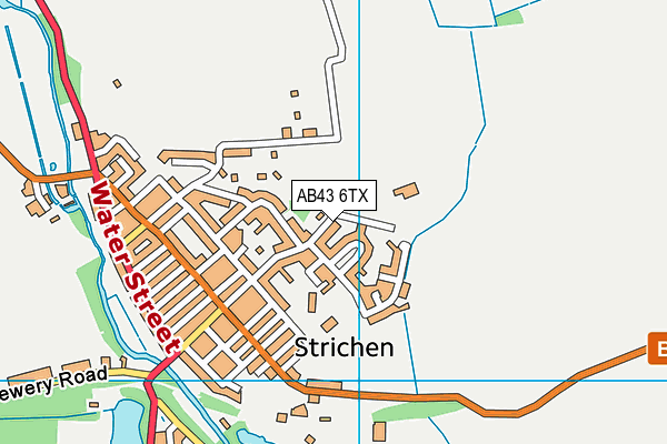AB43 6TX map - OS VectorMap District (Ordnance Survey)
