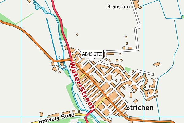 AB43 6TZ map - OS VectorMap District (Ordnance Survey)