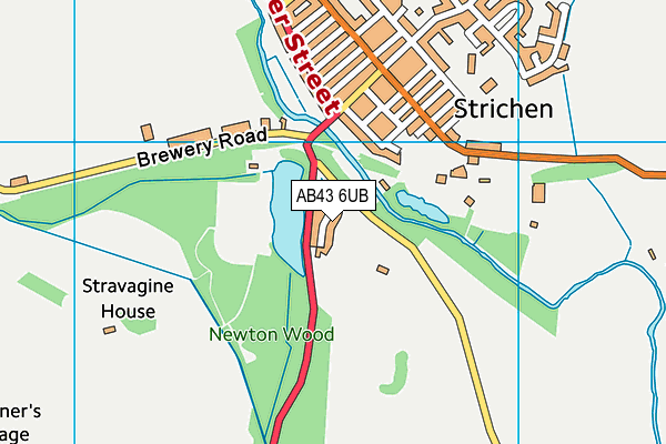 AB43 6UB map - OS VectorMap District (Ordnance Survey)