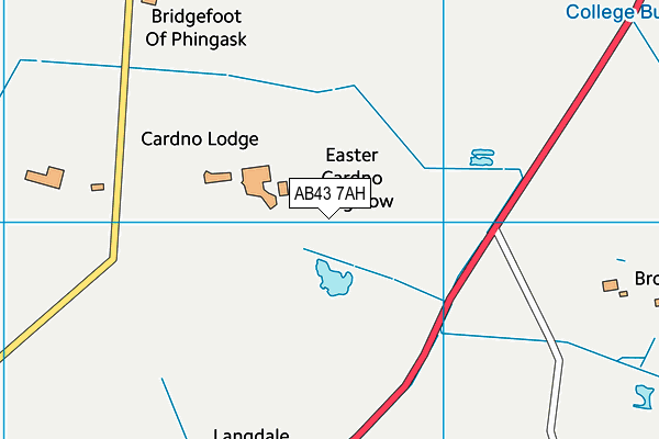 AB43 7AH map - OS VectorMap District (Ordnance Survey)
