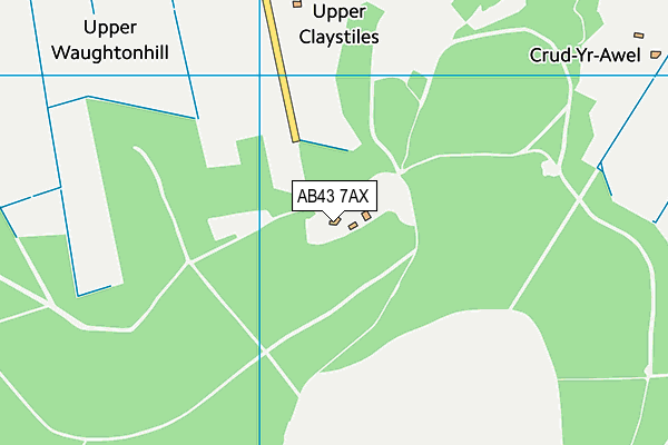 AB43 7AX map - OS VectorMap District (Ordnance Survey)