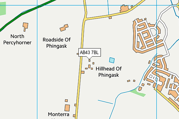 AB43 7BL map - OS VectorMap District (Ordnance Survey)