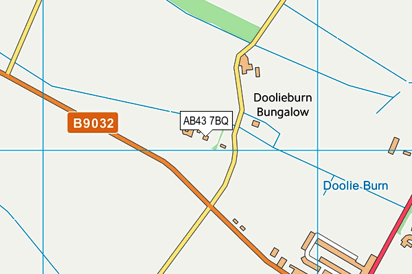 AB43 7BQ map - OS VectorMap District (Ordnance Survey)