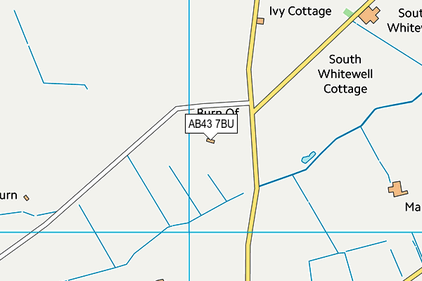 AB43 7BU map - OS VectorMap District (Ordnance Survey)