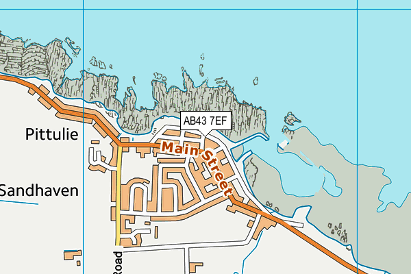AB43 7EF map - OS VectorMap District (Ordnance Survey)