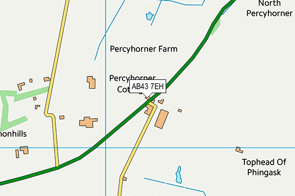 AB43 7EH map - OS VectorMap District (Ordnance Survey)