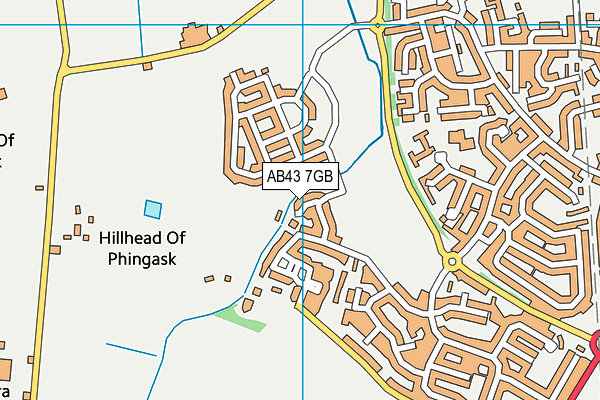 AB43 7GB map - OS VectorMap District (Ordnance Survey)