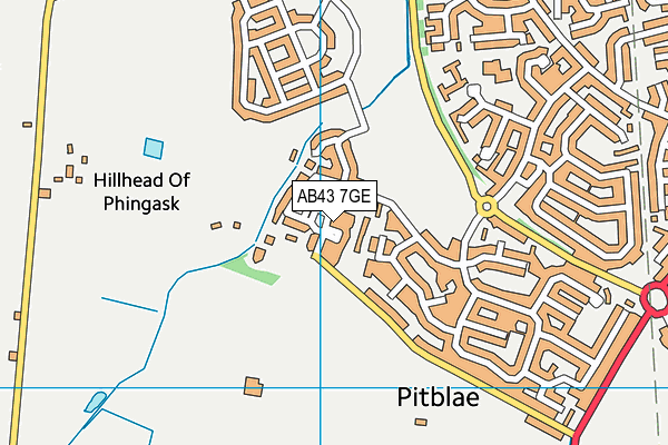 AB43 7GE map - OS VectorMap District (Ordnance Survey)
