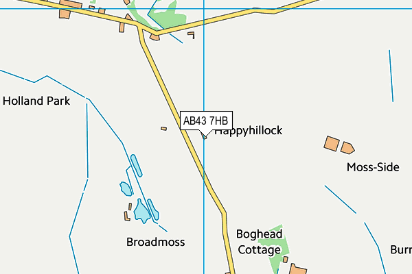 AB43 7HB map - OS VectorMap District (Ordnance Survey)