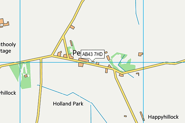 AB43 7HD map - OS VectorMap District (Ordnance Survey)