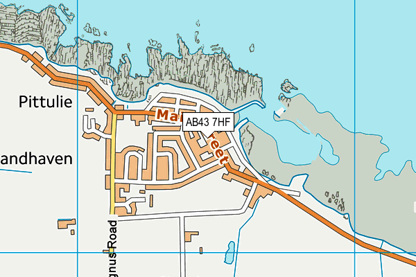 AB43 7HF map - OS VectorMap District (Ordnance Survey)