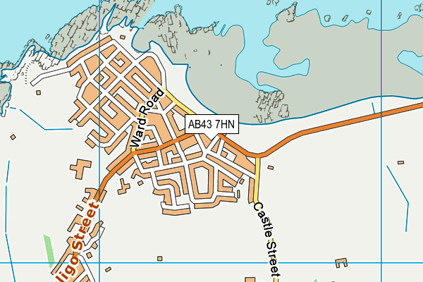 AB43 7HN map - OS VectorMap District (Ordnance Survey)