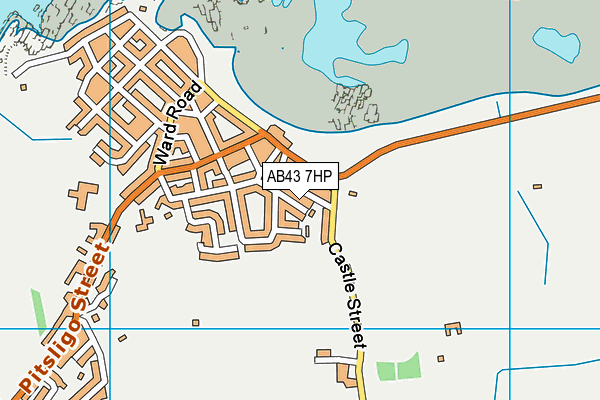 AB43 7HP map - OS VectorMap District (Ordnance Survey)