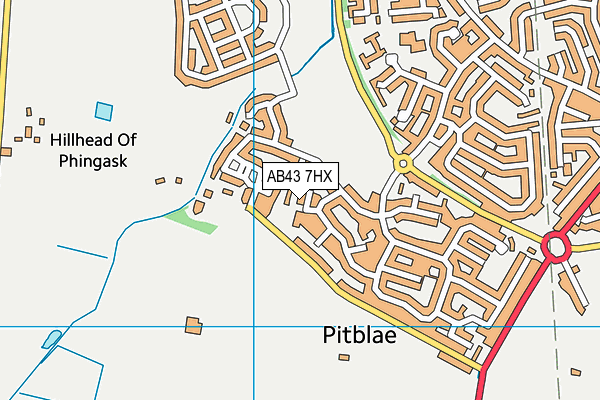 AB43 7HX map - OS VectorMap District (Ordnance Survey)