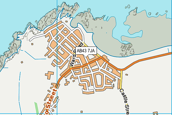 AB43 7JA map - OS VectorMap District (Ordnance Survey)