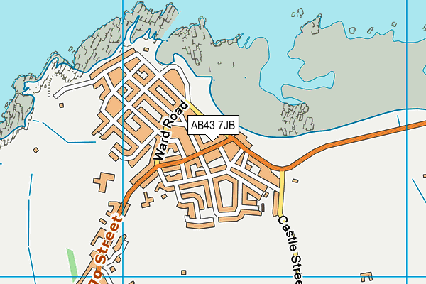 AB43 7JB map - OS VectorMap District (Ordnance Survey)