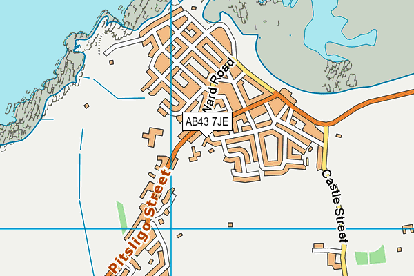 AB43 7JE map - OS VectorMap District (Ordnance Survey)