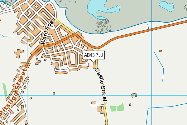 AB43 7JJ map - OS VectorMap District (Ordnance Survey)