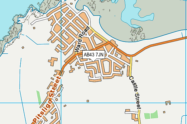 AB43 7JN map - OS VectorMap District (Ordnance Survey)