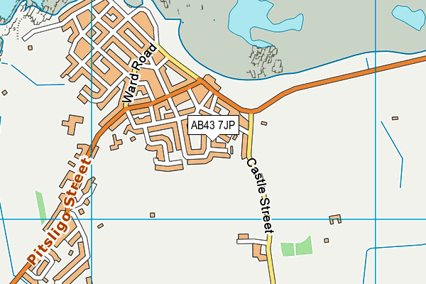AB43 7JP map - OS VectorMap District (Ordnance Survey)