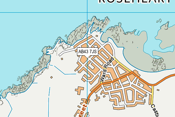 AB43 7JS map - OS VectorMap District (Ordnance Survey)