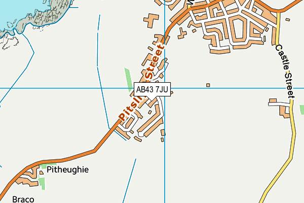 AB43 7JU map - OS VectorMap District (Ordnance Survey)