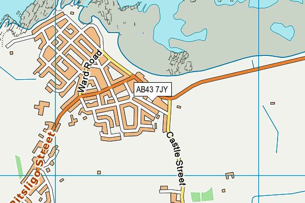 AB43 7JY map - OS VectorMap District (Ordnance Survey)