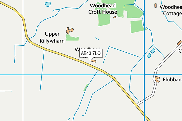 AB43 7LQ map - OS VectorMap District (Ordnance Survey)
