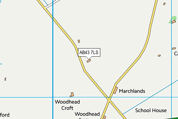 AB43 7LS map - OS VectorMap District (Ordnance Survey)