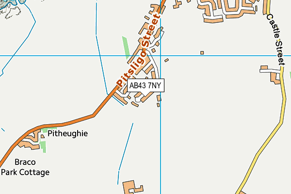 AB43 7NY map - OS VectorMap District (Ordnance Survey)