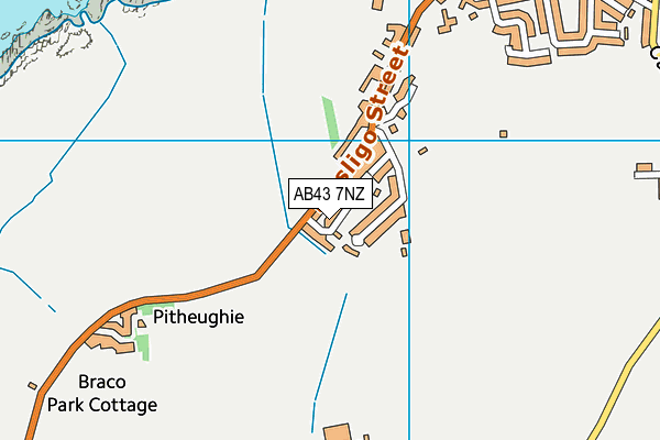 AB43 7NZ map - OS VectorMap District (Ordnance Survey)