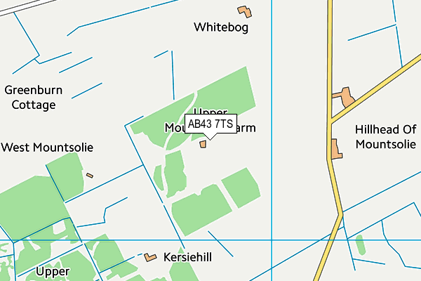AB43 7TS map - OS VectorMap District (Ordnance Survey)