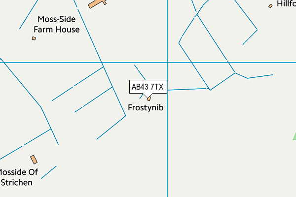 AB43 7TX map - OS VectorMap District (Ordnance Survey)