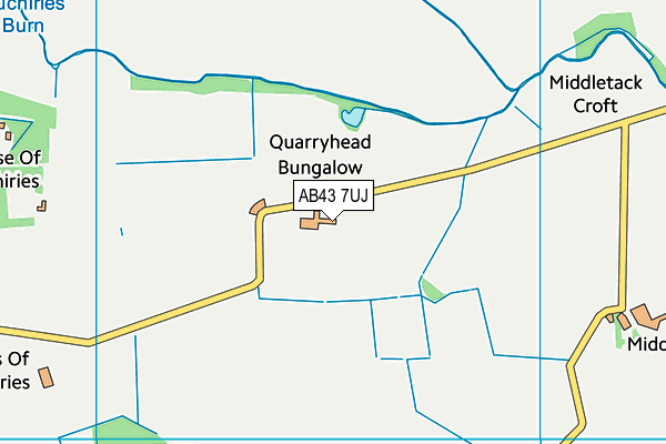 AB43 7UJ map - OS VectorMap District (Ordnance Survey)