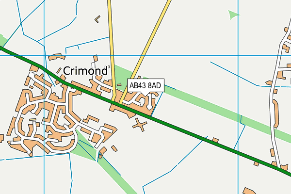 AB43 8AD map - OS VectorMap District (Ordnance Survey)