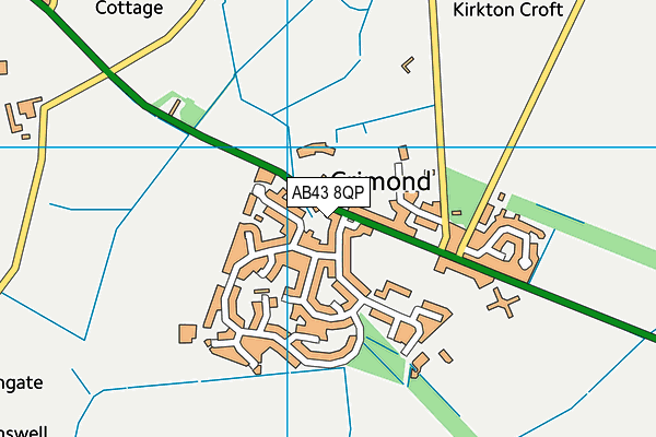 AB43 8QP map - OS VectorMap District (Ordnance Survey)