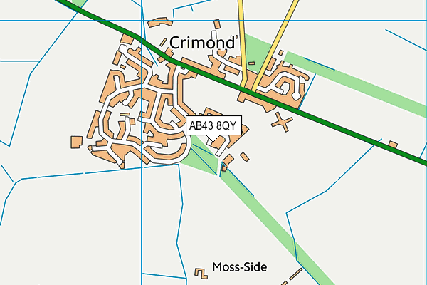 AB43 8QY map - OS VectorMap District (Ordnance Survey)
