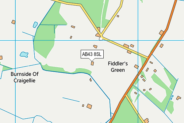 AB43 8SL map - OS VectorMap District (Ordnance Survey)
