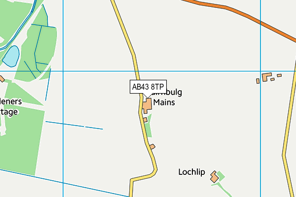 AB43 8TP map - OS VectorMap District (Ordnance Survey)