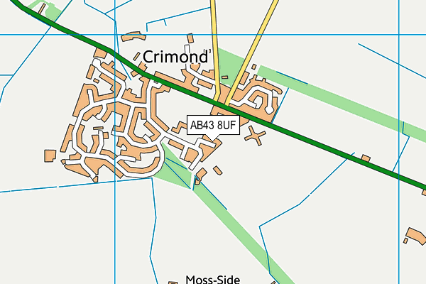 AB43 8UF map - OS VectorMap District (Ordnance Survey)