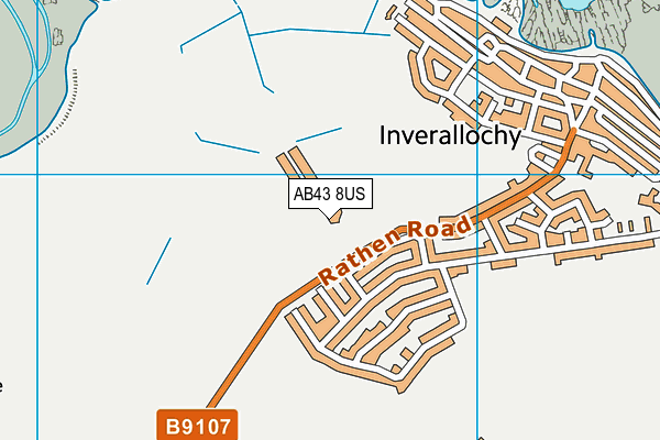 AB43 8US map - OS VectorMap District (Ordnance Survey)