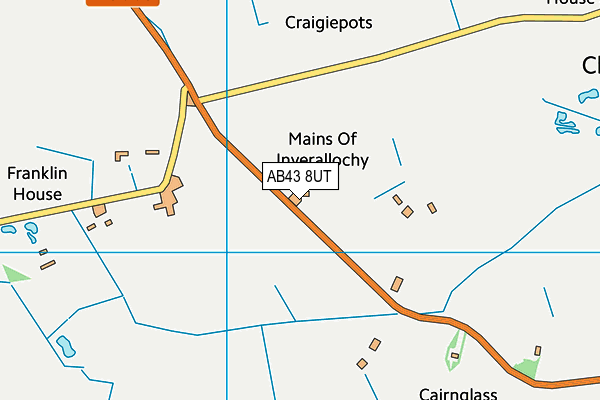 AB43 8UT map - OS VectorMap District (Ordnance Survey)