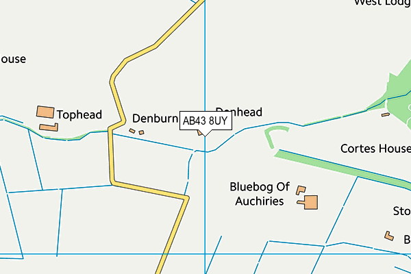 AB43 8UY map - OS VectorMap District (Ordnance Survey)