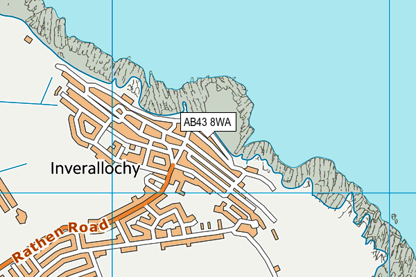 AB43 8WA map - OS VectorMap District (Ordnance Survey)