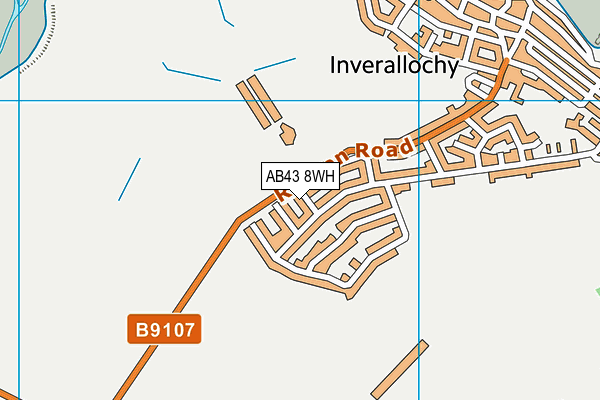 AB43 8WH map - OS VectorMap District (Ordnance Survey)
