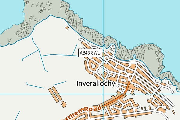 AB43 8WL map - OS VectorMap District (Ordnance Survey)