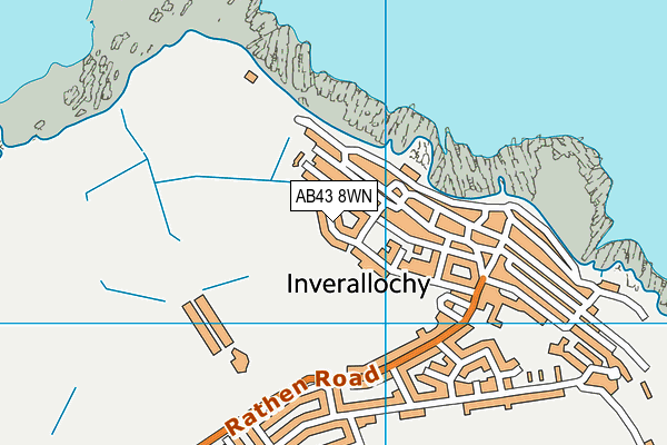 AB43 8WN map - OS VectorMap District (Ordnance Survey)