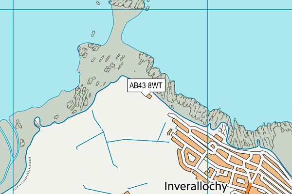 AB43 8WT map - OS VectorMap District (Ordnance Survey)